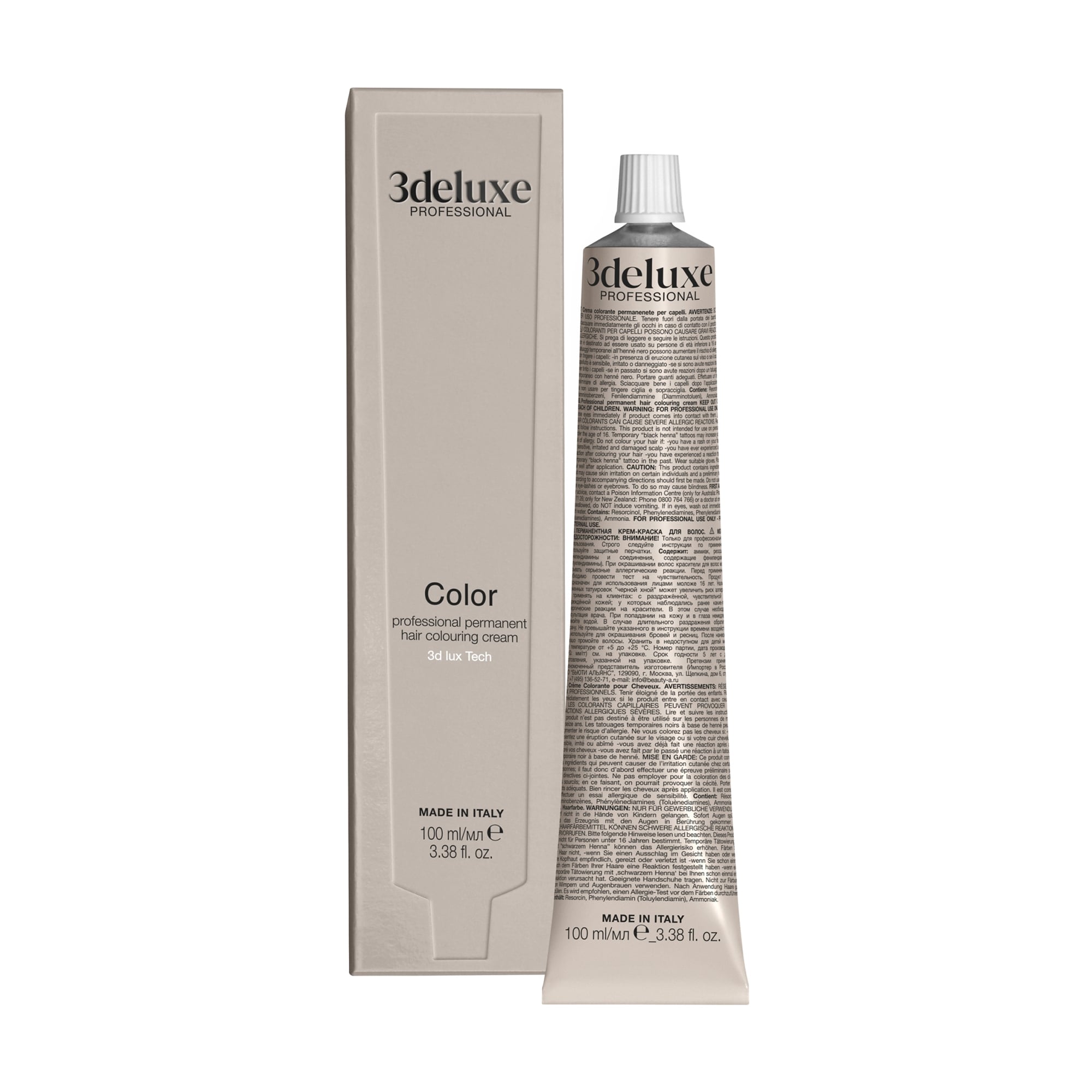Перманентна крем-фарба для волосся 3DeLuXe Tech Hair Colouring Cream 9.07 Very Light Matt Blonde, 100 мл